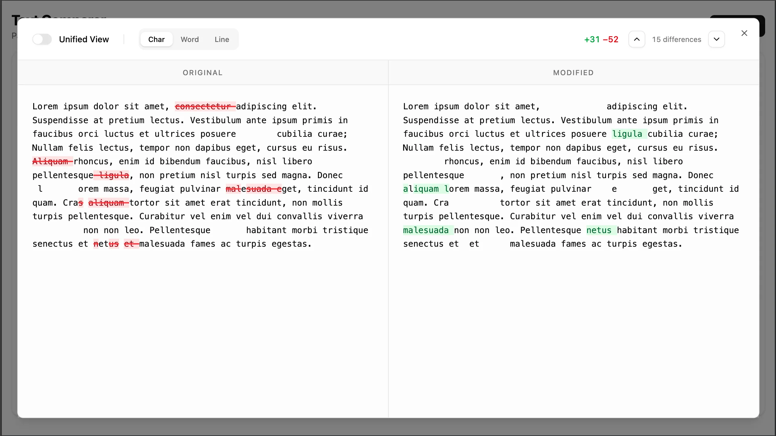 compare screenshot